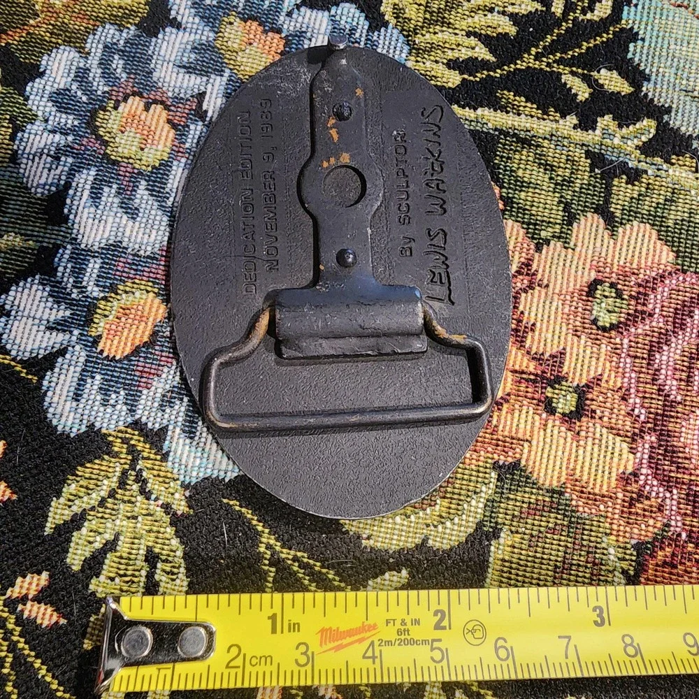 Vintage 1989 National Farmers Memorial Dedication Belt Buckle
